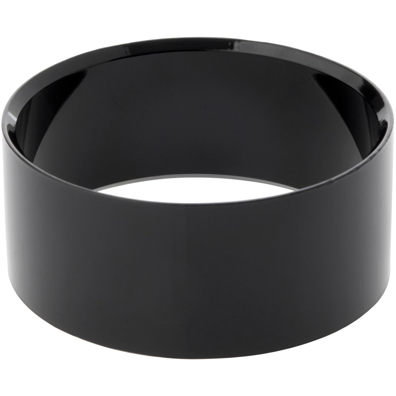 Plymor Black Acrylic Beveled Egg, Marble, Ball or Sphere Display Holder Stand, 1.25" H x 3" W